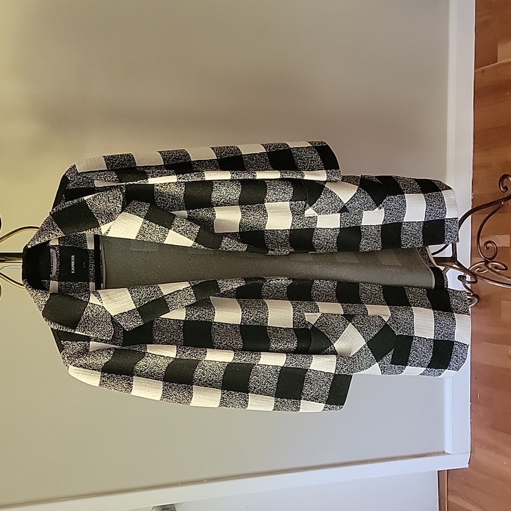 Express plaid checkered duster style cardigan
